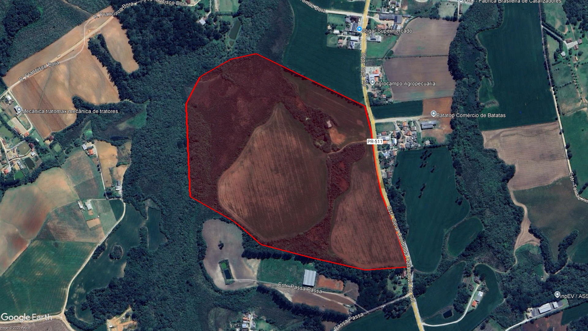 Terreno à Venda – 399.440 m² – PR-511 | Contenda/PR